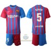 Maglia ufficiale Barcellona Sergio Busquets 5 Casa 2021-22 per Bambino